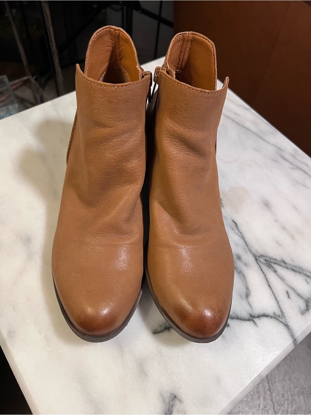 Lucky Brand brown leather ankle boots